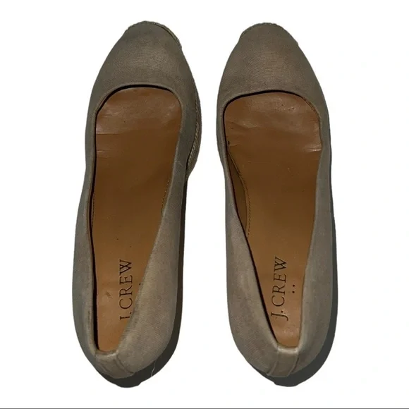 J Crew Beige Espadrille Wedges - Picture 6 of 16